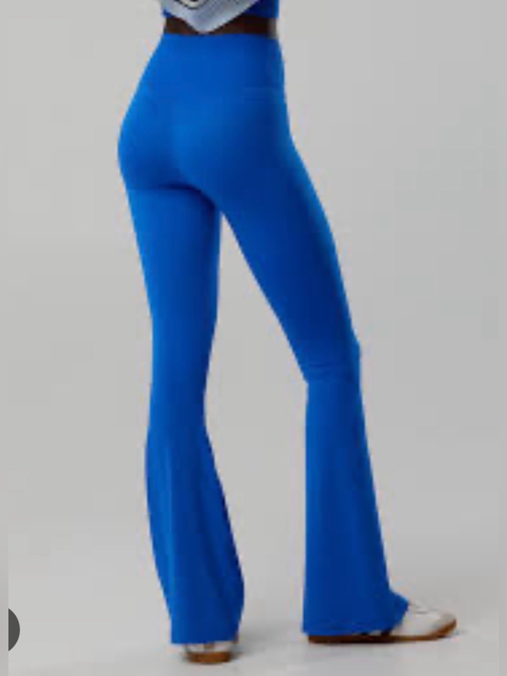 Aerie Seamless Crossover Flare Yoga Pants in Royal Blue